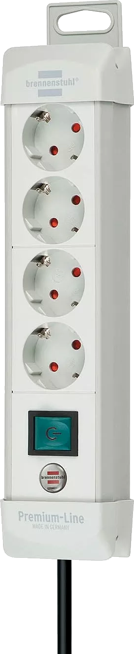 Steckdosenleiste 4-fach lichtgrau 1,8m H05VV-F