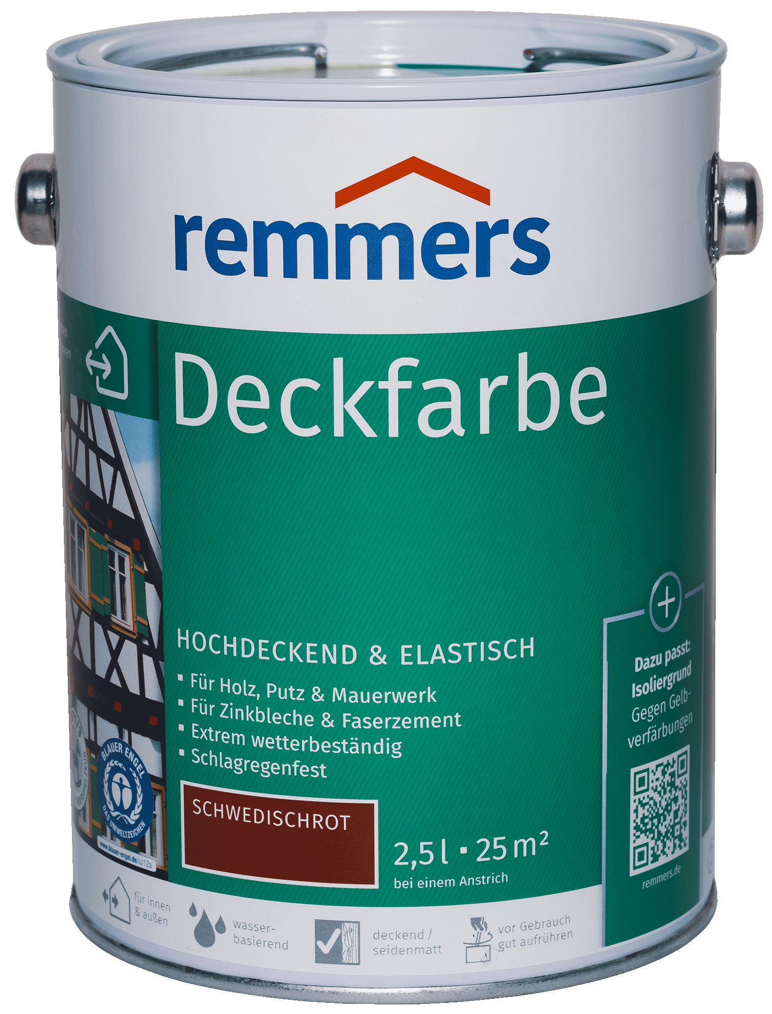 2,5L Remmers Deckfarbe Schwedisch Rot