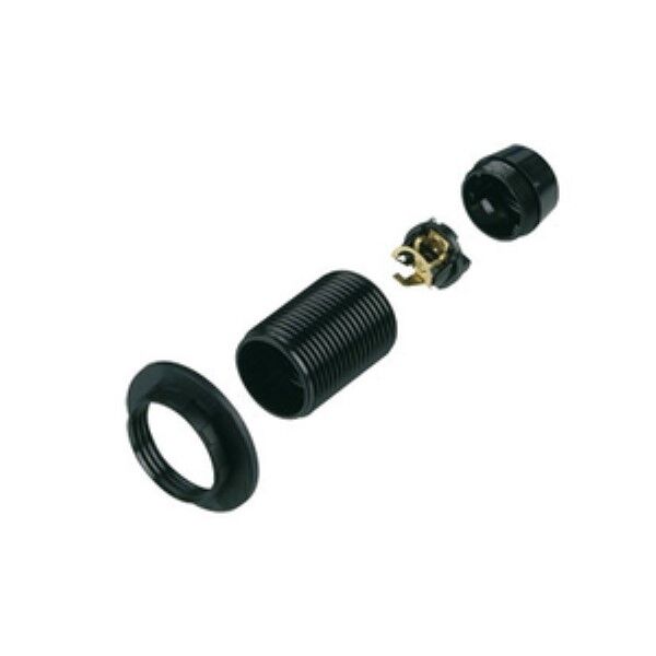 Fassung aus Isolierstoff, schwarz E14