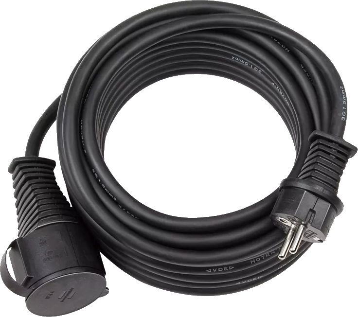 25m Verlängerungskabel IP44 schwarz H07RN-F 3G1,5