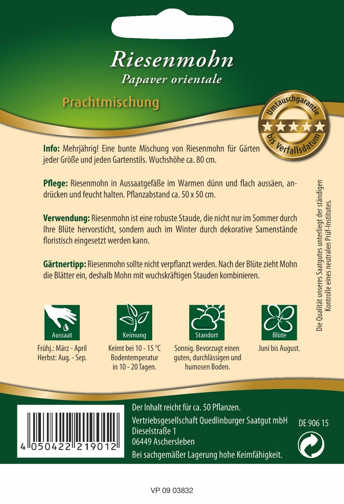 Riesenmohn Prachtmischung