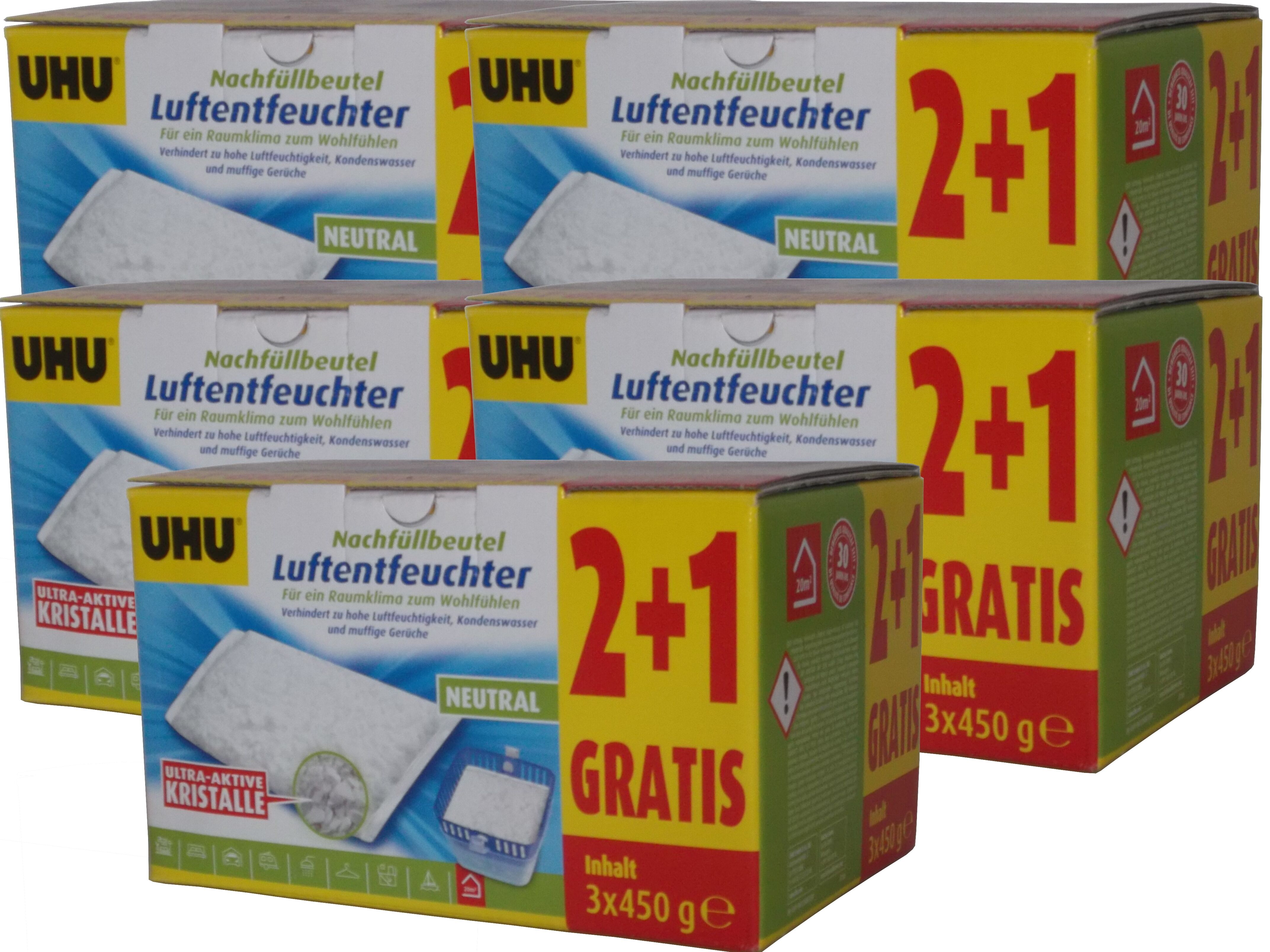 15x450g UHU Luftentfeuchter Nachfüllbeutel