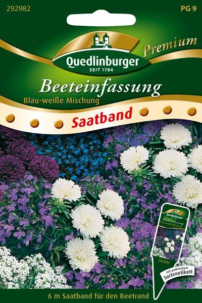 SB Beeteinfassung Blau-weiße Mischung