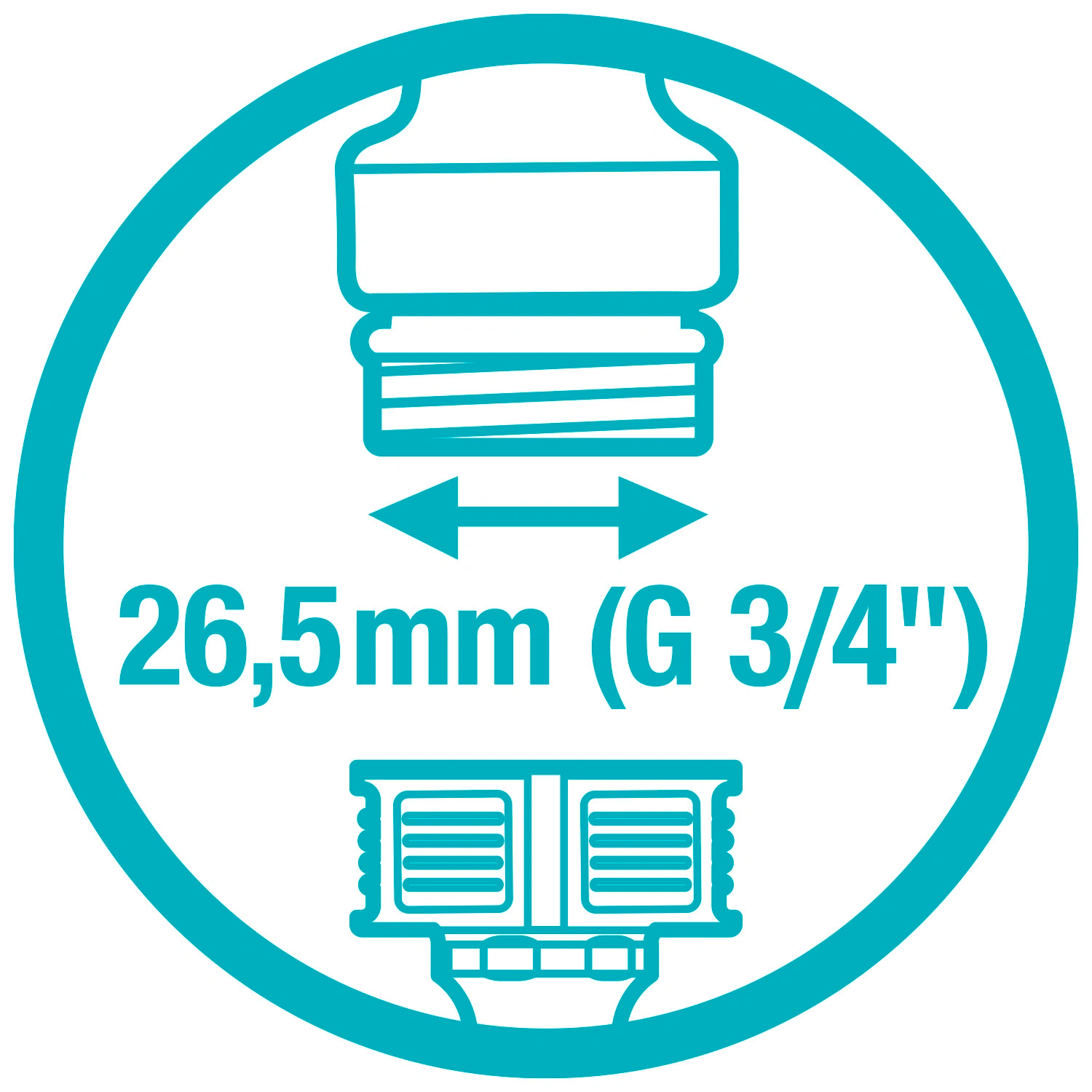 GARDENA Hahnverbinder 26,5 mm (G 3/4")