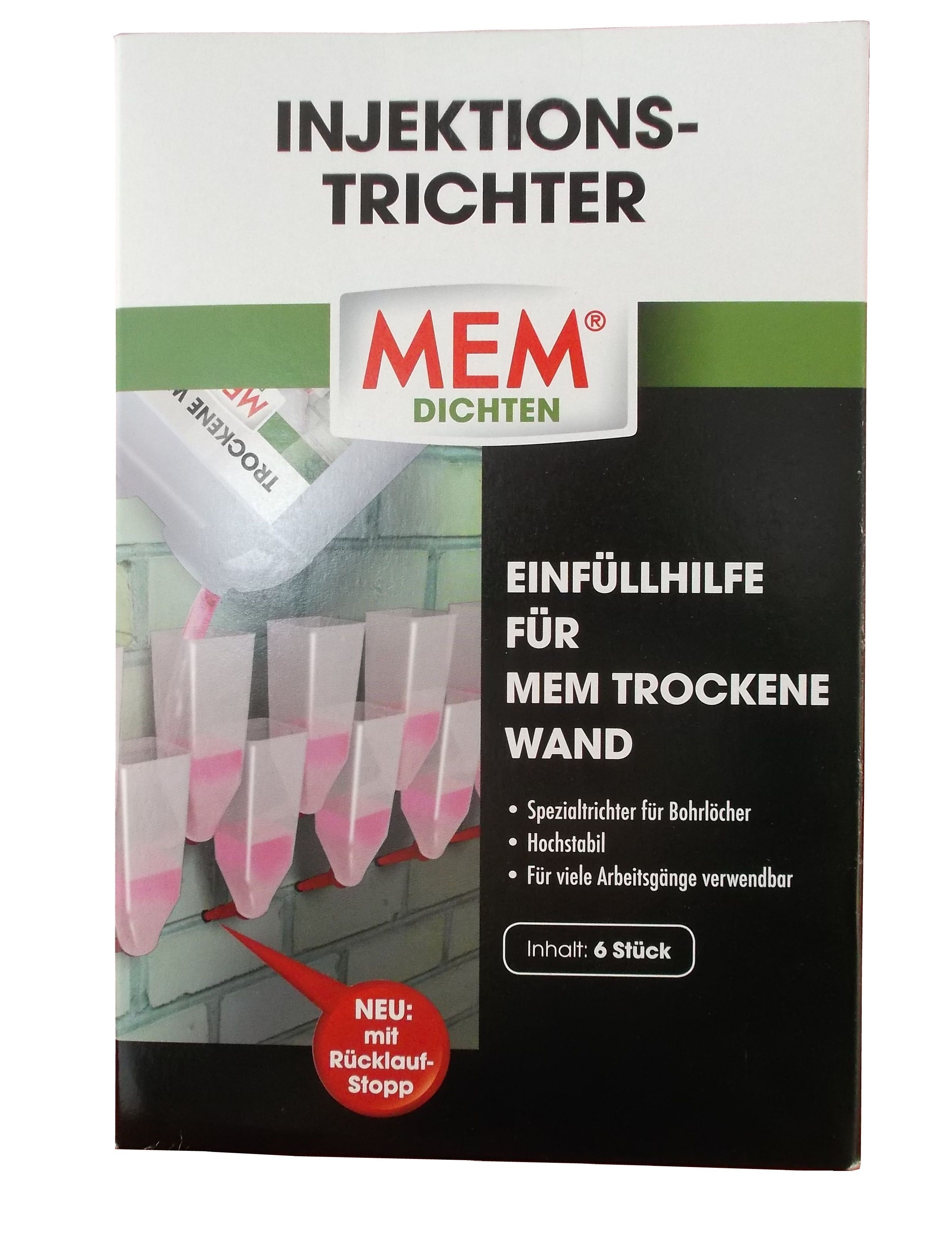 6 Stück MEM Injektionstrichter