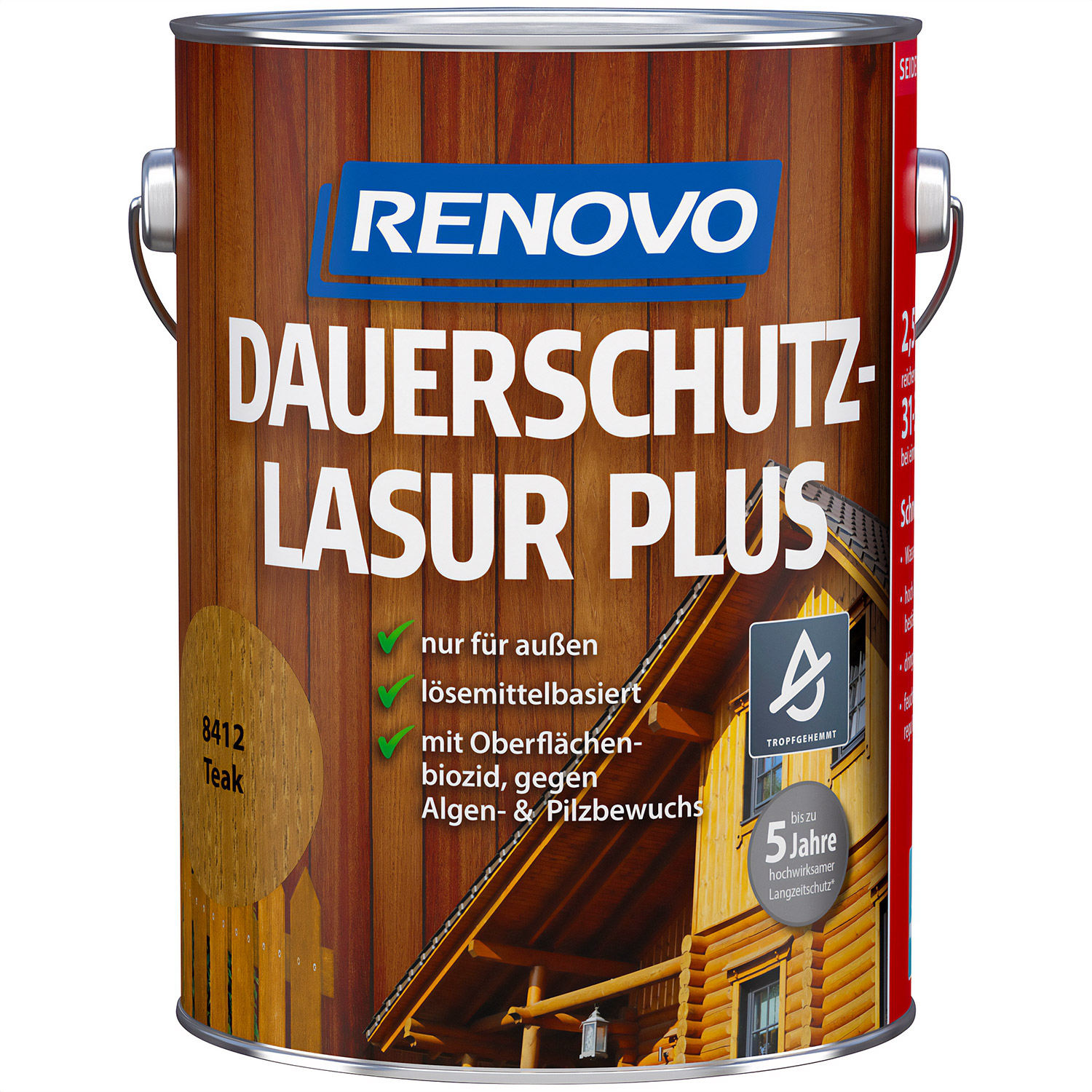 2,5L Renovo Dauerschutzlasur PLUS Nr.8412 Teak