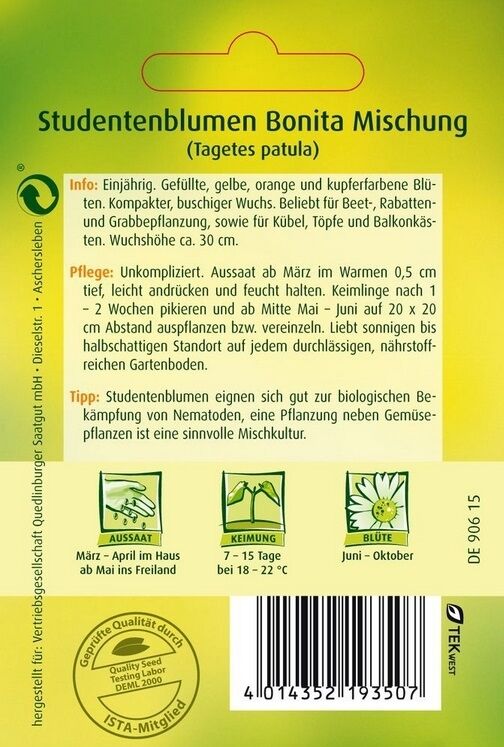 Studentenblumen Bonita Mischung