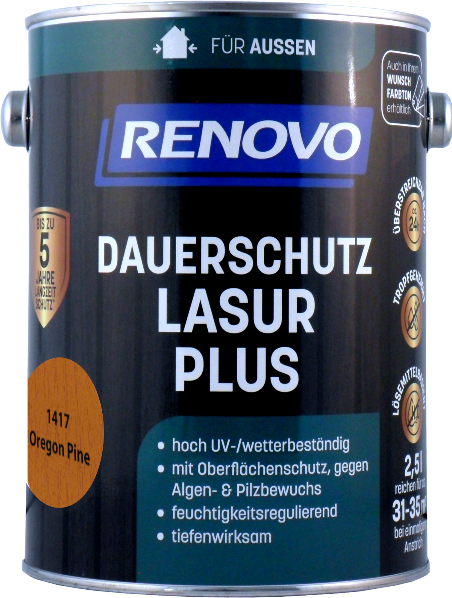 2,5L Renovo Dauerschutzlasur PLUS Nr.1417 kirsche