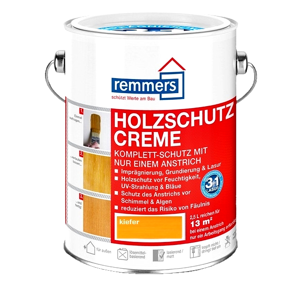 2,5L Remmers Holzschutz Creme Kiefer