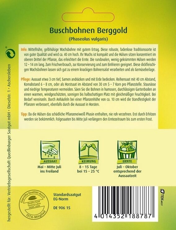 Buschbohnen Berggold