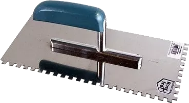 Glättkelle gezahnt 6x6mm, 28x13cm, Edelstahl
