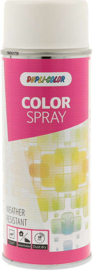 400ml DUPLI-COLOR Sprühlack Color Spray Reinweiß RAL 9010 glänzend,