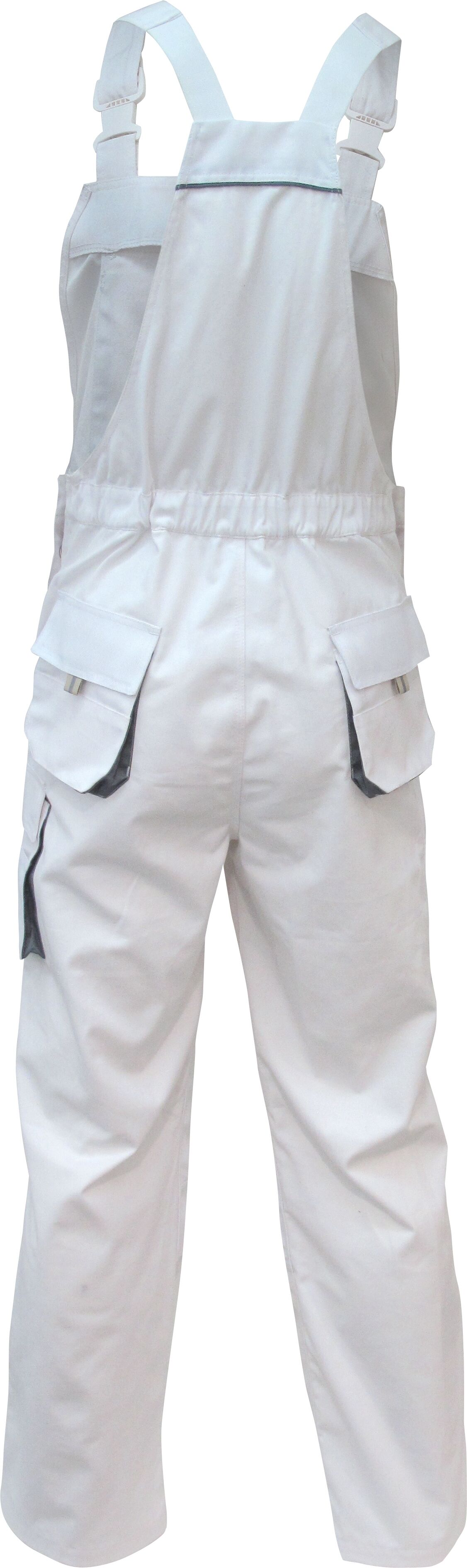 Triuso POWER Latzhose weiss/grau 270g Größe 42