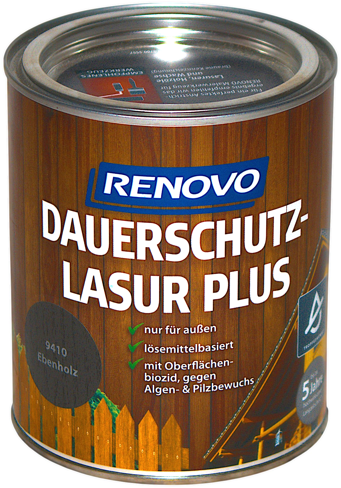 750ml Renovo Dauerschutzlasur PLUS Nr.9410 Ebenholz