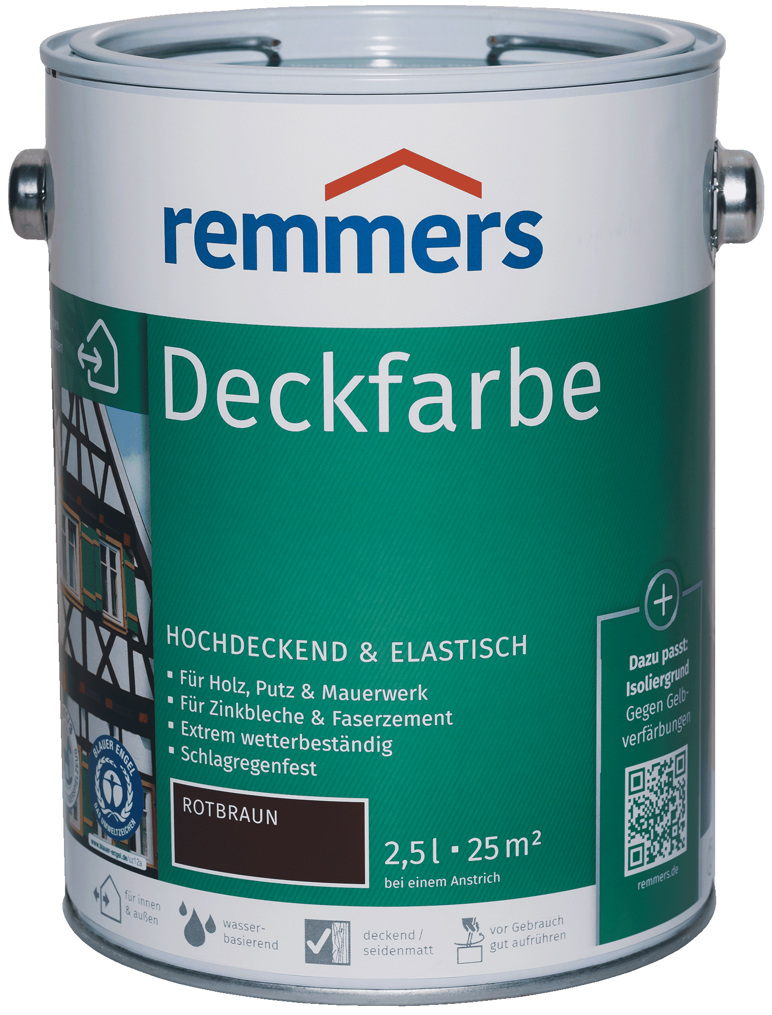 2,5L Remmers Deckfarbe rotbraun