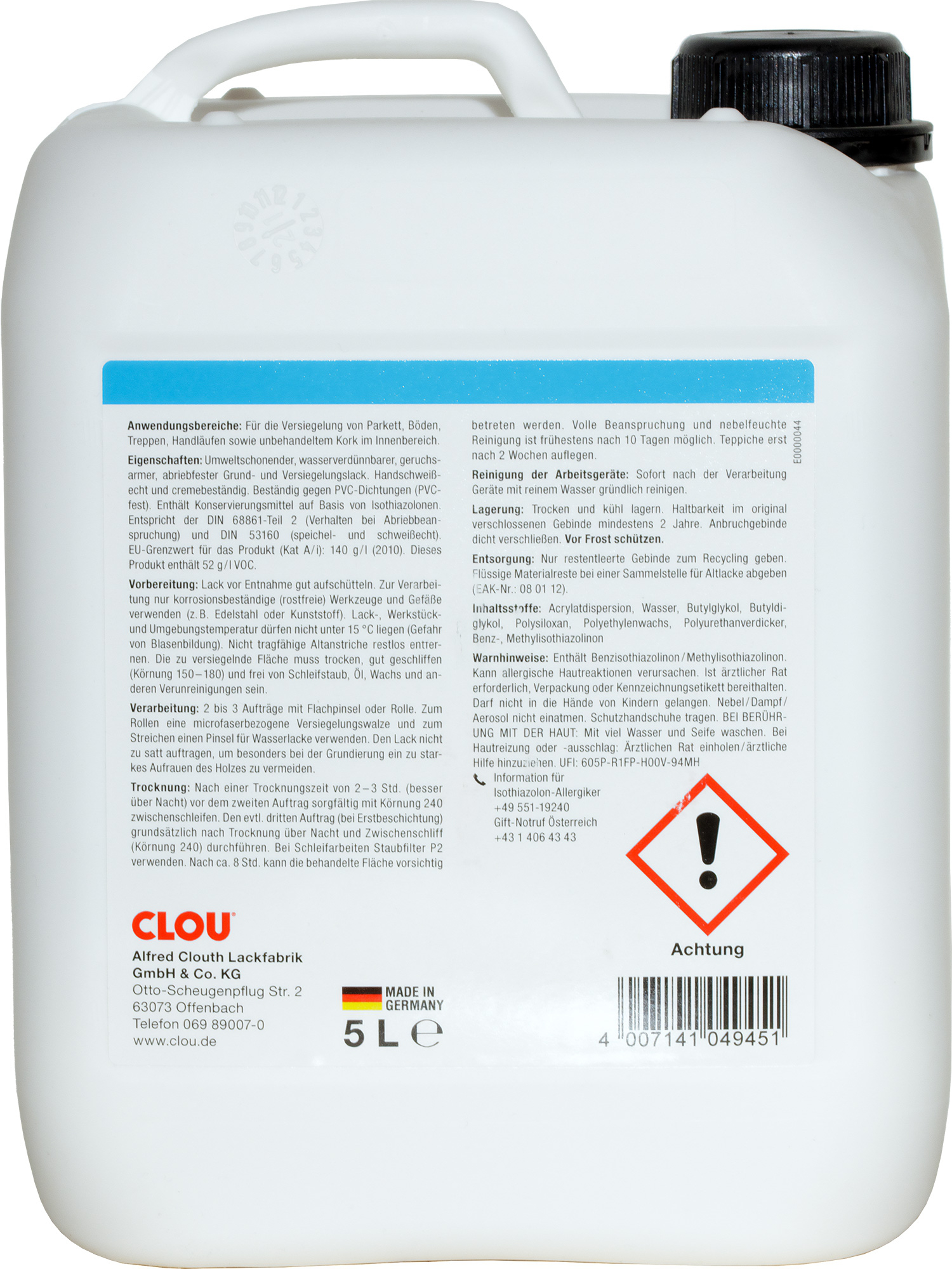 5L Clou Treppen- und Parkettversiegelungslack