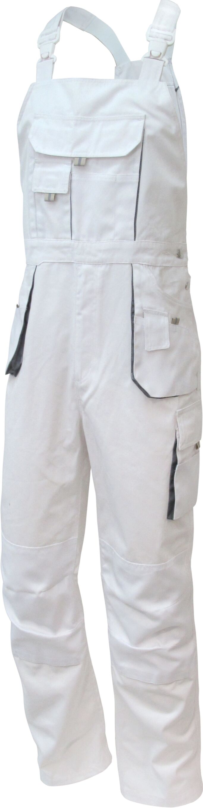 Triuso POWER Latzhose weiss/grau 270g Größe 42