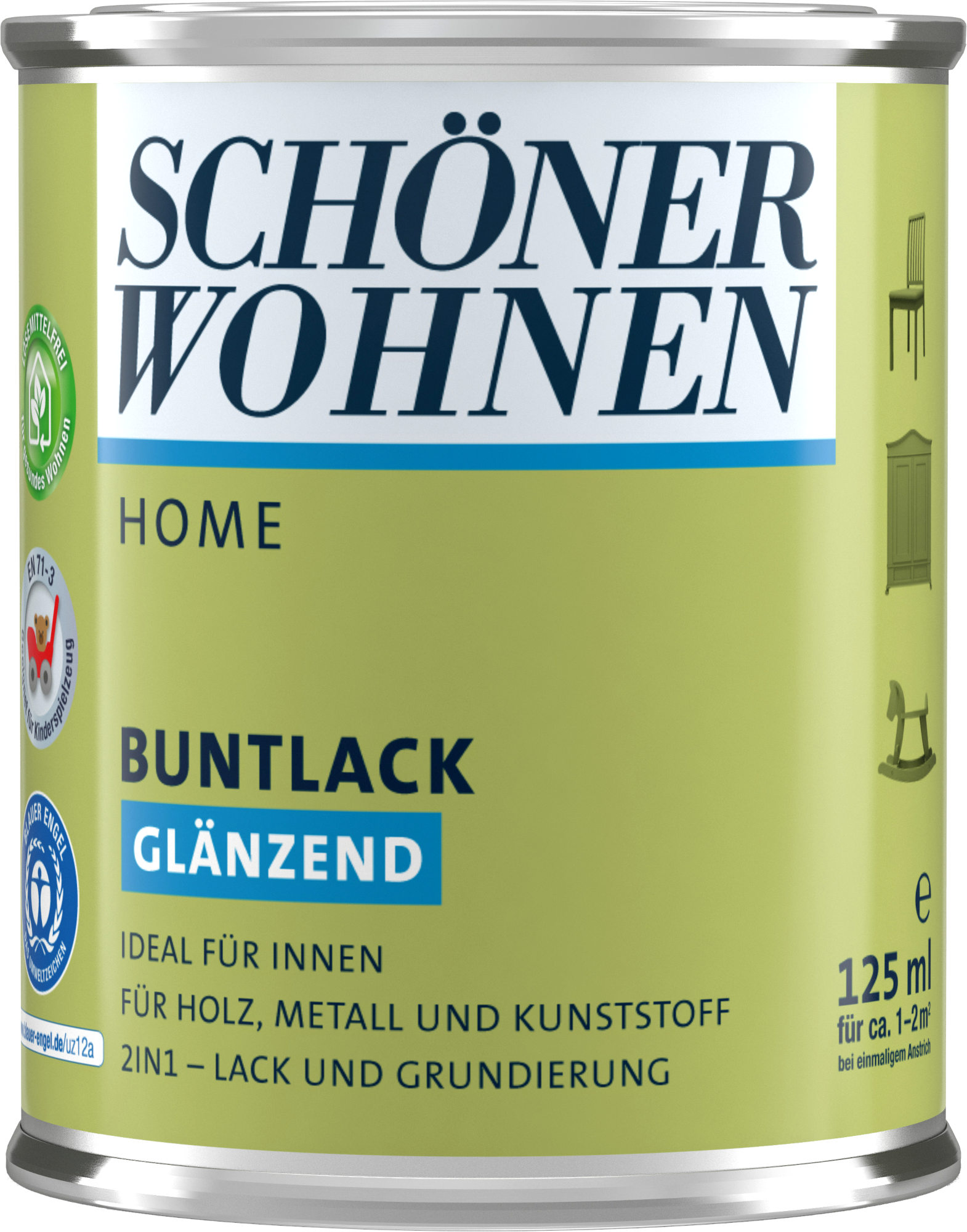 125ml Schöner Wohnen Home Buntlack glänzend, 6648 Petrolgrün