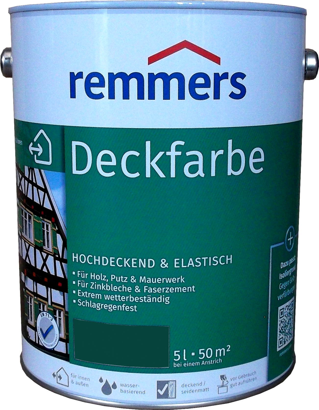 5 Liter Remmers Deckfarbe Flaschengrün