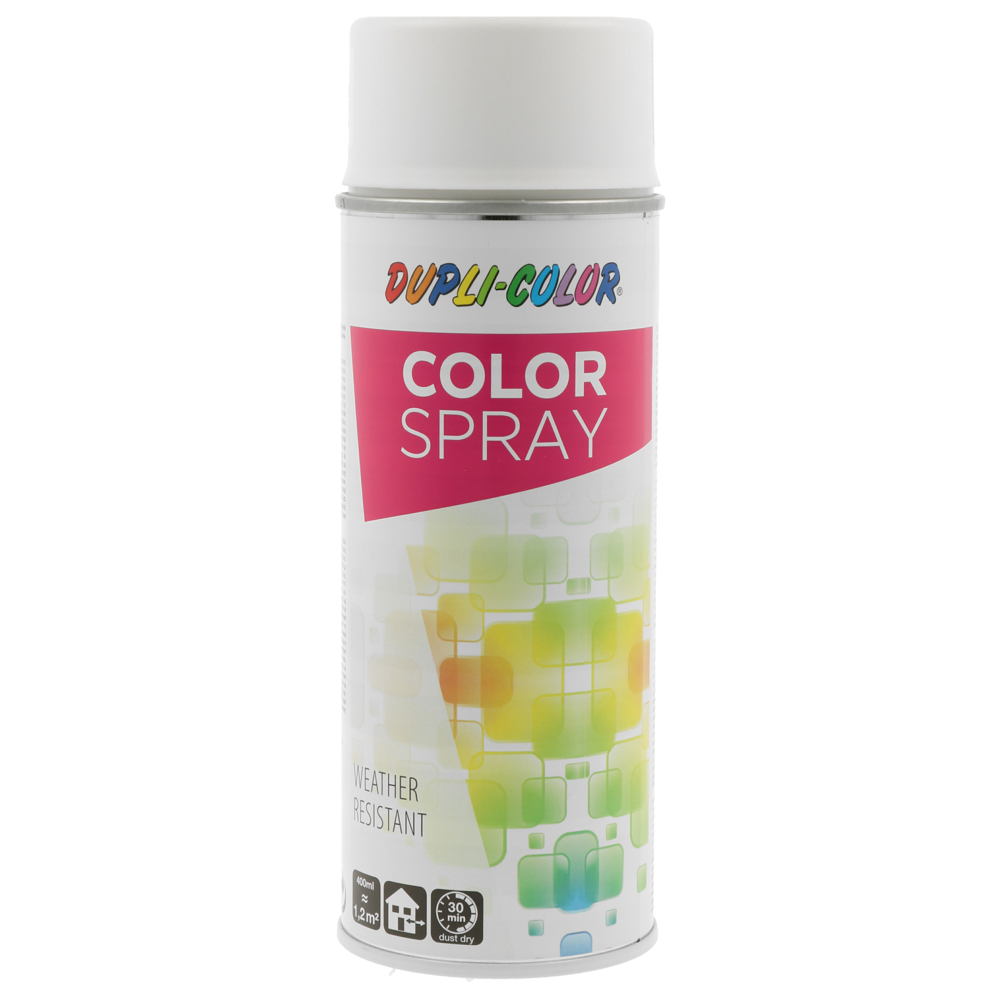 400ml DUPLI-COLOR Sprühlack Color Spray Reinweiss RAL 9010 matt