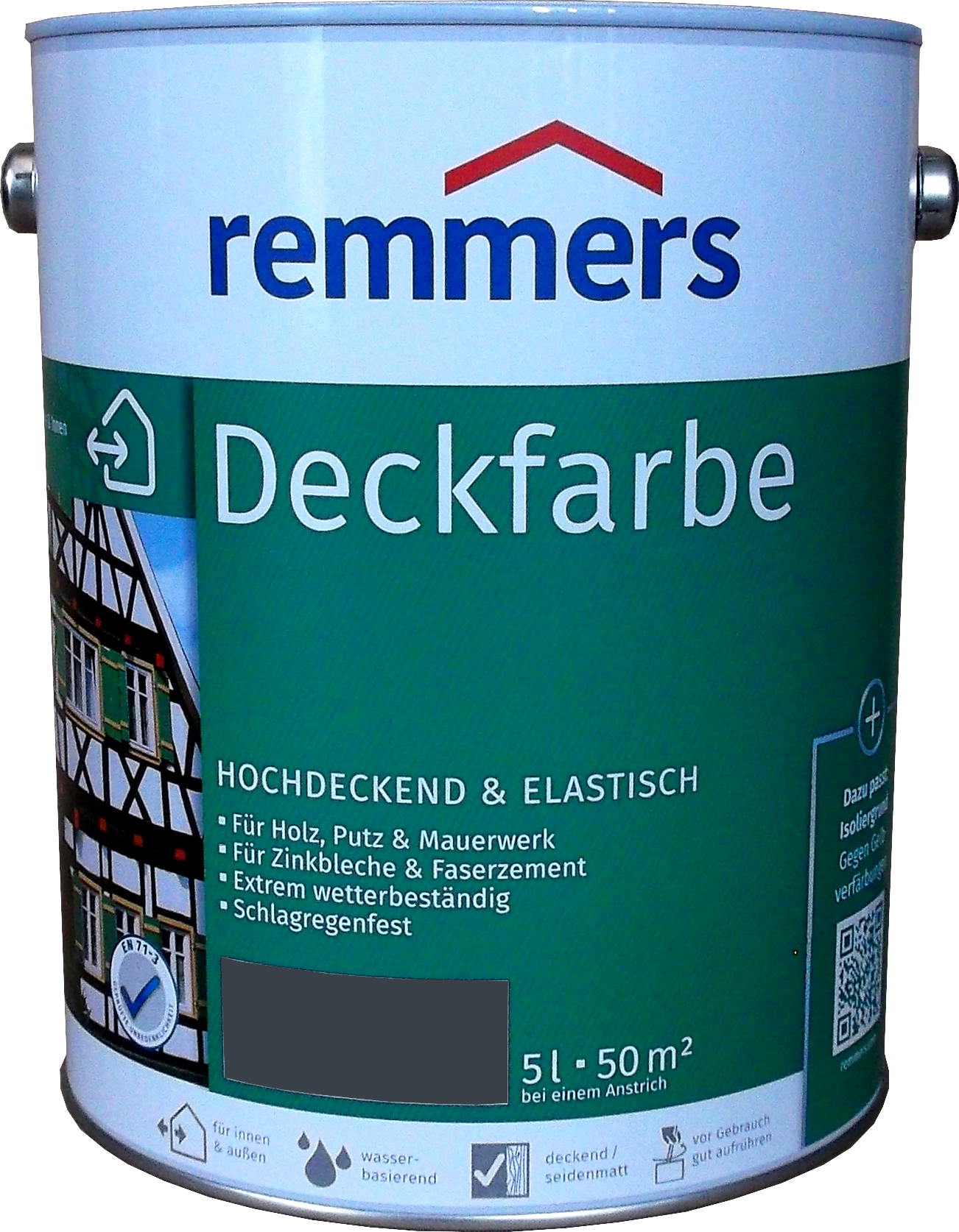 5L Remmers Deckfarbe Anthrazitgrau