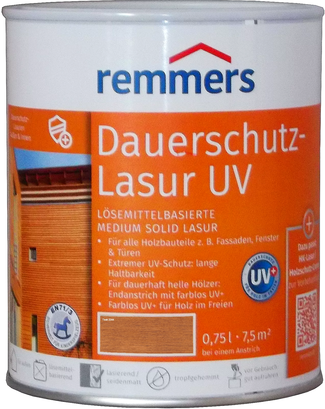 750ml Remmers Dauerschutz-Lasur UV Teak